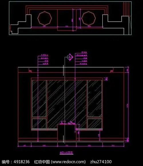 现代风格别墅卧室飘窗立面设计图