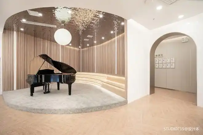 教育机构500平米装修案例_效果图 - 诺特钢琴音乐中心-青岛黄岛店