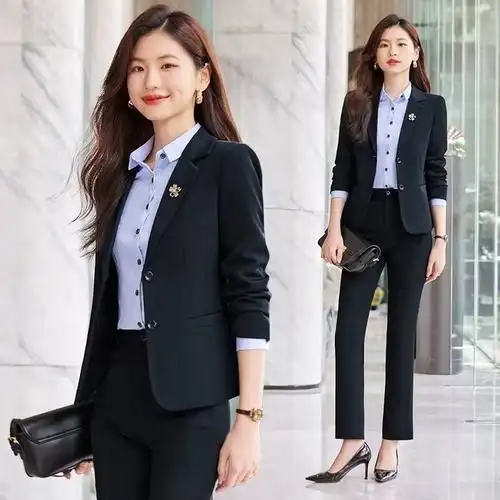 职业装套装女秋冬2023款气质西装酒店前台收银工装女士正装工作服