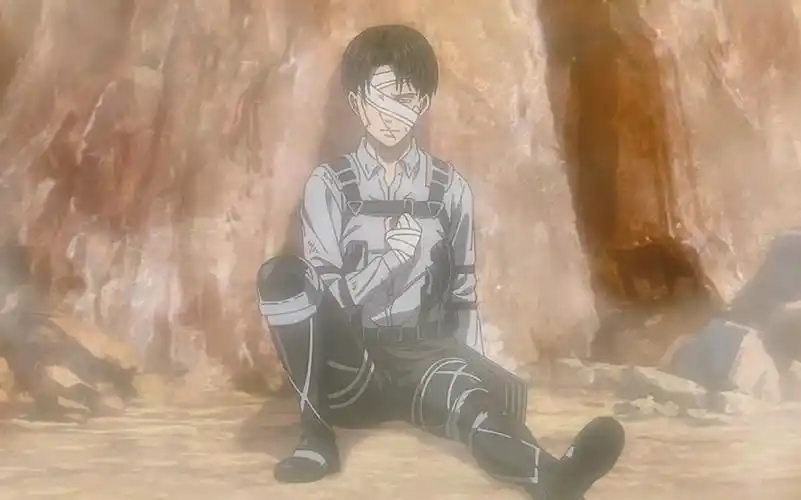 见到调查兵团的各位,兵长献出最后的心脏,兵长泪目了