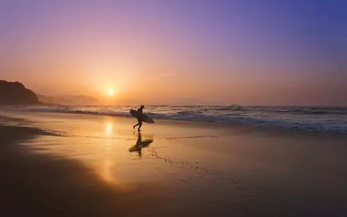 夕阳西下浪漫黄昏风景桌面壁纸,风景壁纸,浪漫,唯美,风景,夕阳,沙滩