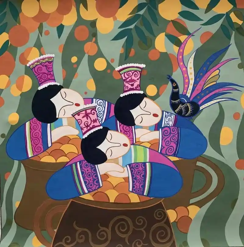 黔西农民画非物质文化遗产传承人明明可以靠颜值她非要靠才华