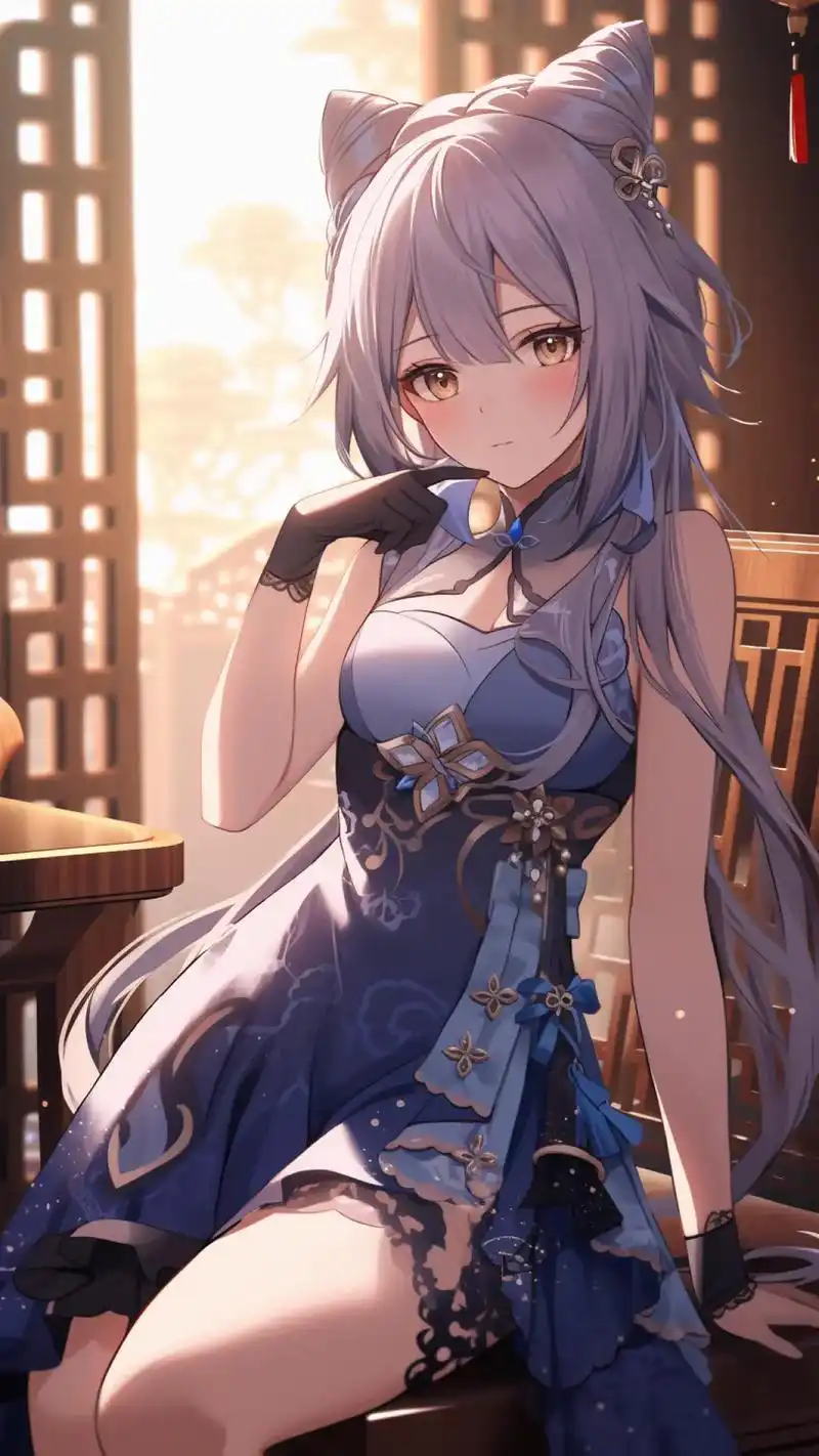 【原神壁纸】刻晴丨霆霓快雨.精美壁纸丨ai绘画丨midjou - 抖音