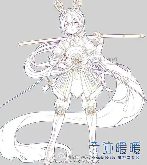 玩家手绘奇迹暖暖齐天大圣套装欣赏