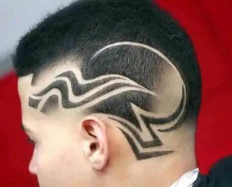 男童雕刻刀疤刻痕发型图案