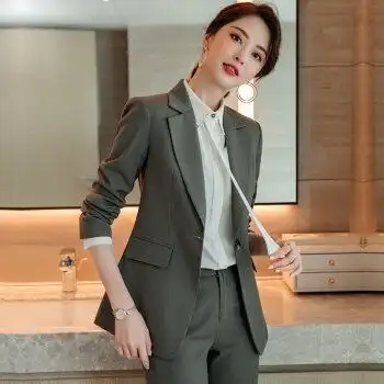 高端会议服务女套装小西装西装外套职业装韩版时尚秋商务正装西服气质