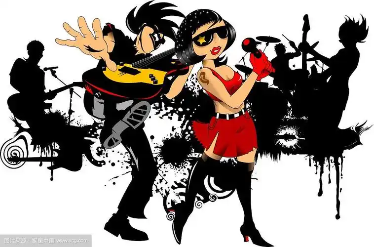 摇滚乐队的卡通