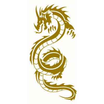 手绘东方龙矢量图片