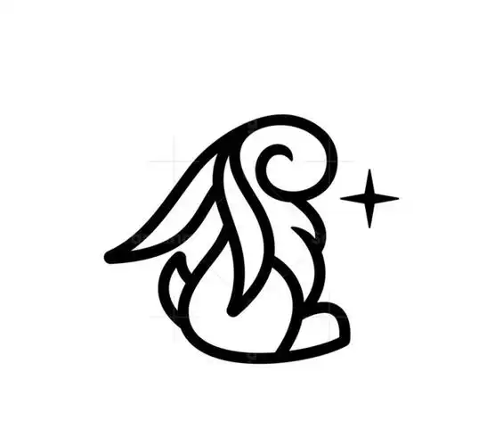 一组非常漂亮的兔子元素标志设计【可爱兔子logo设计】