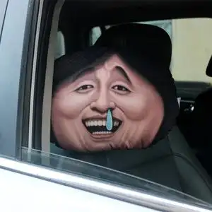 沙雕鬼畜金馆长学友人脸表情包汽车头颈靠枕恶搞笑另类创意魔性丑