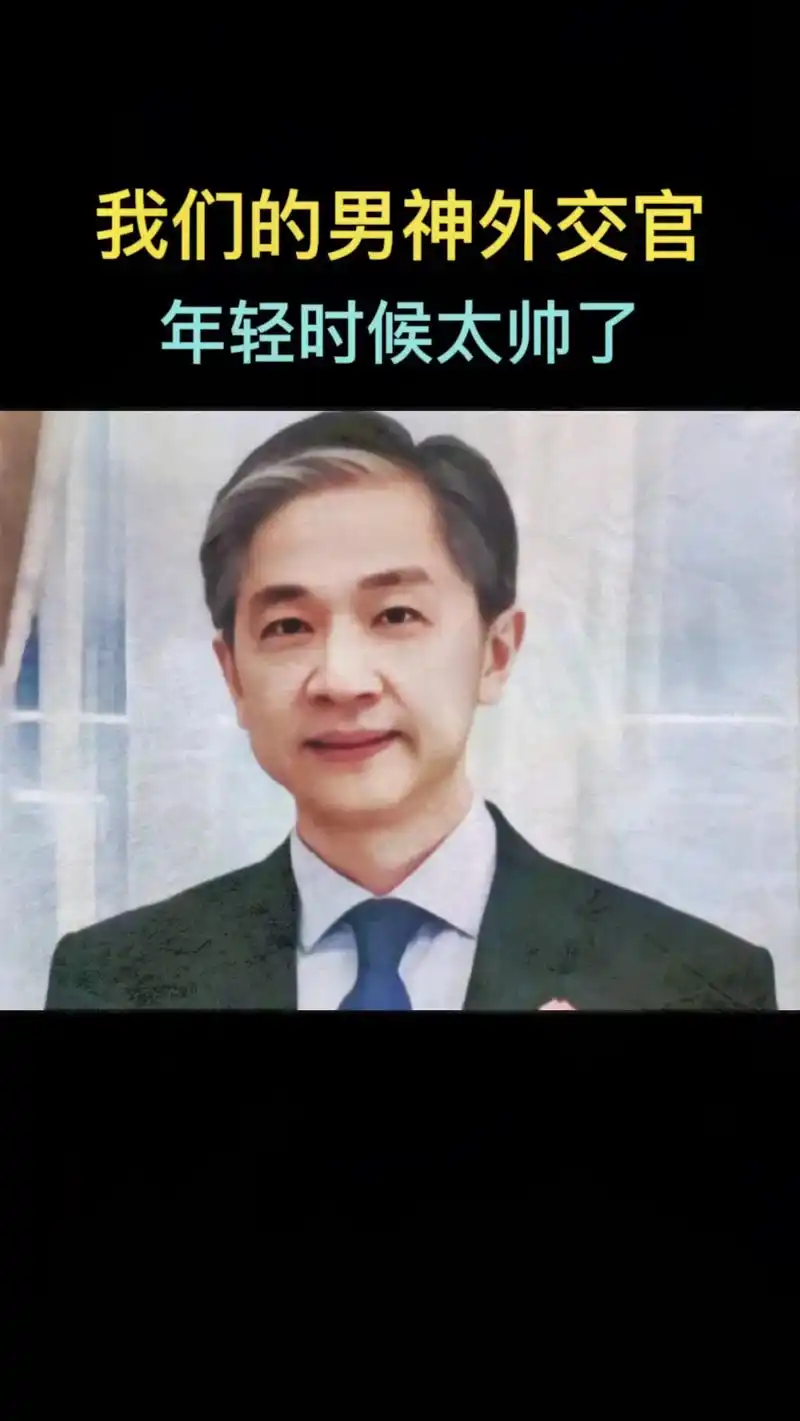 我们的男神外交官汪文斌,年轻的时候太帅了.#汪文斌 #外交官 - 抖音