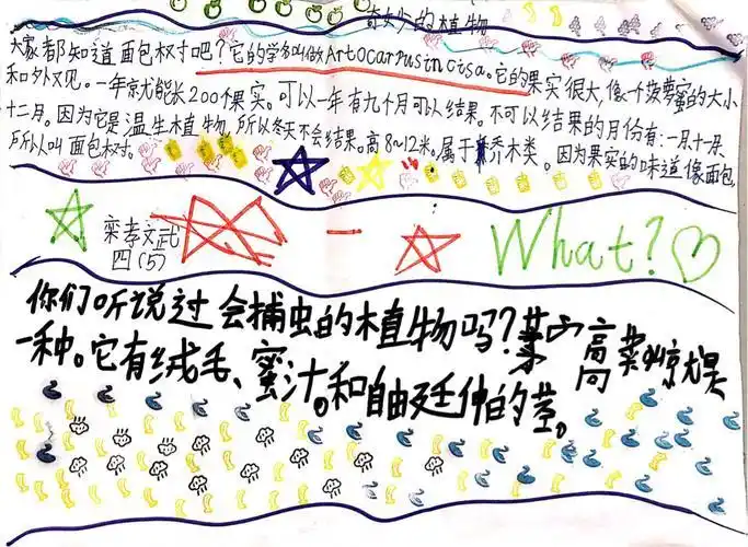 奇妙植物这本书的手抄报 世界真奇妙手抄报
