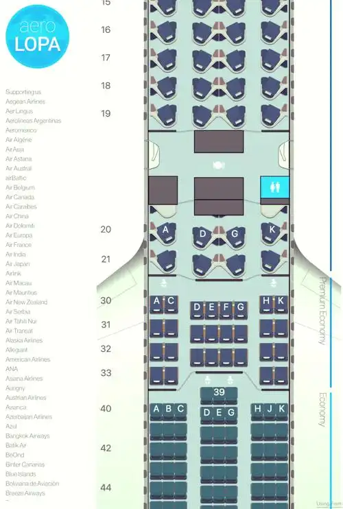 💺飞机座位分布图,选座不纠结!