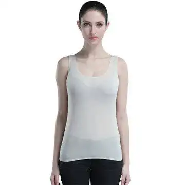 夏季透视吊带背心超薄打底衫女士无袖性感冰丝内搭透明修身上衣(裸色