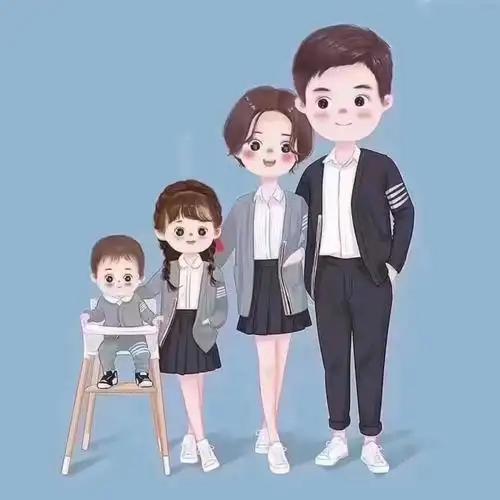 一家四口全家福头像 93  "幸福就是一家人在一起  生活温暖顺心