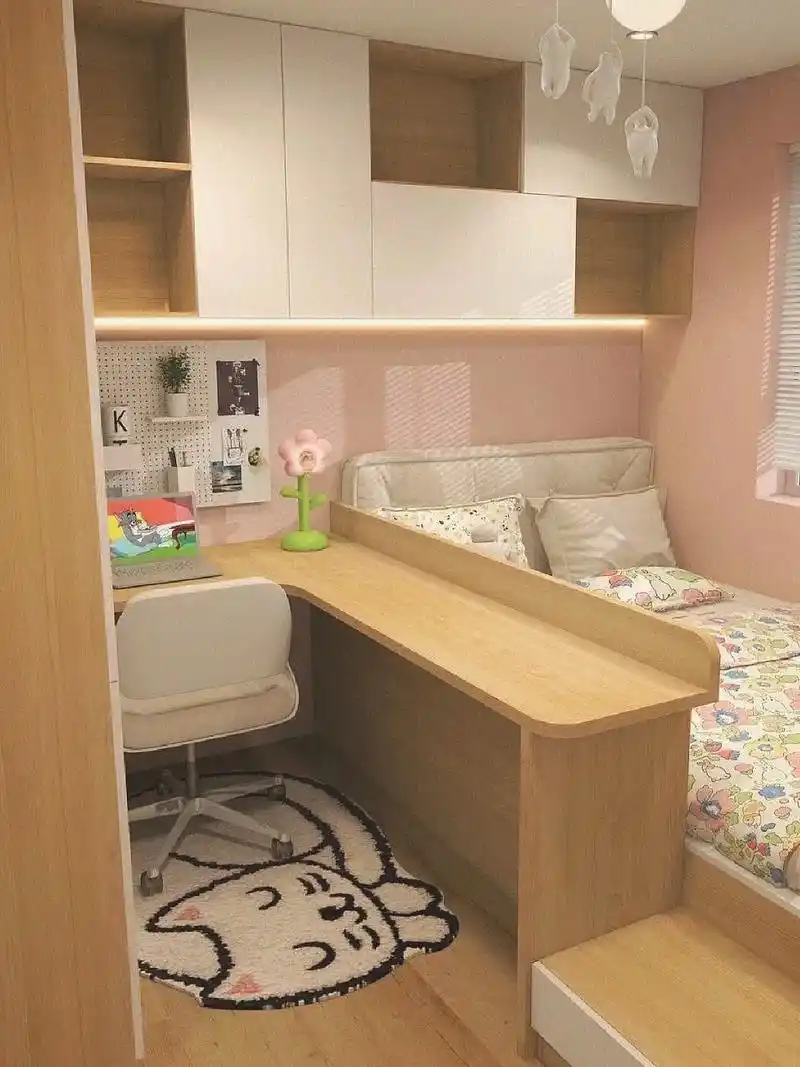 9平方卧室颜值天花板 看过来啦 !粉嘟嘟的整个爱住#卧室设 - 抖音