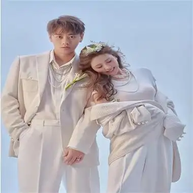 情侣头像婚纱系列一对真人婚纱照情头图片