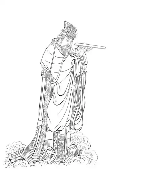 永乐宫壁画临摹|太乙真人 10