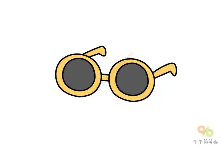 潮人穿搭墨镜简笔画