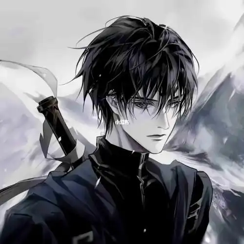 帅气男生头像动漫黑白冷酷