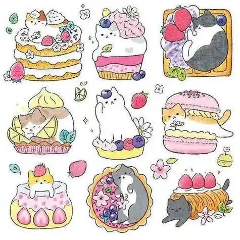 可爱小猫简笔画 呆萌可爱小猫简笔画