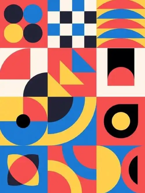 包豪斯基础图案图形设计平面构成灵感素材