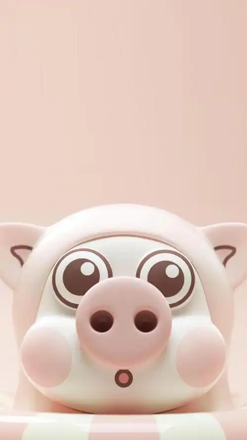 可爱的卡通猪俏皮呆萌写真