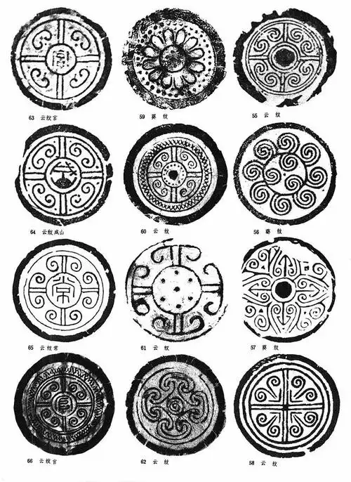 中国瓦当纹样屋檐上的传统艺术