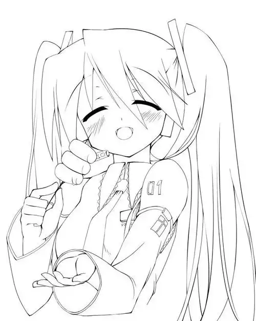 线稿#漫画卡通人物绘画 平面 灵感 素材 二次元 高清白底大图