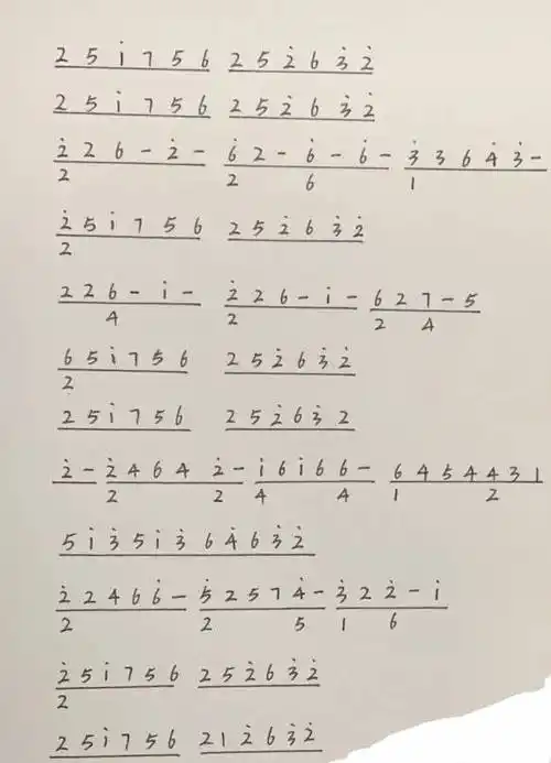 《光遇》斯卡波罗集市琴谱完整版 斯卡波罗集市光遇