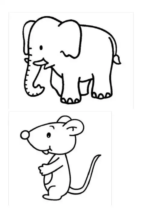 幼儿涂色可爱卡通简笔画可用a4纸直接打印