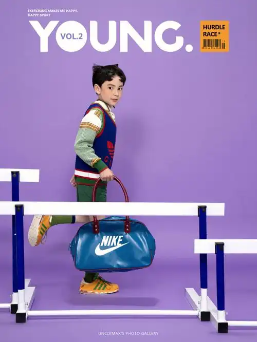 儿童摄影跨栏运动78时尚杂志封面get