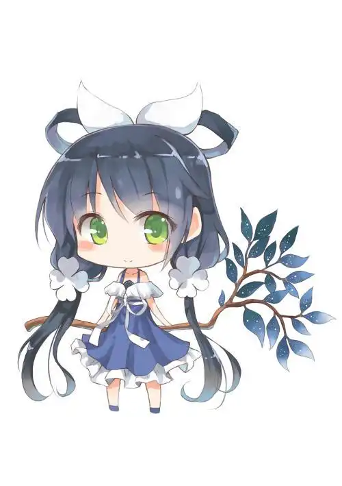 洛天依q版萌图简笔画