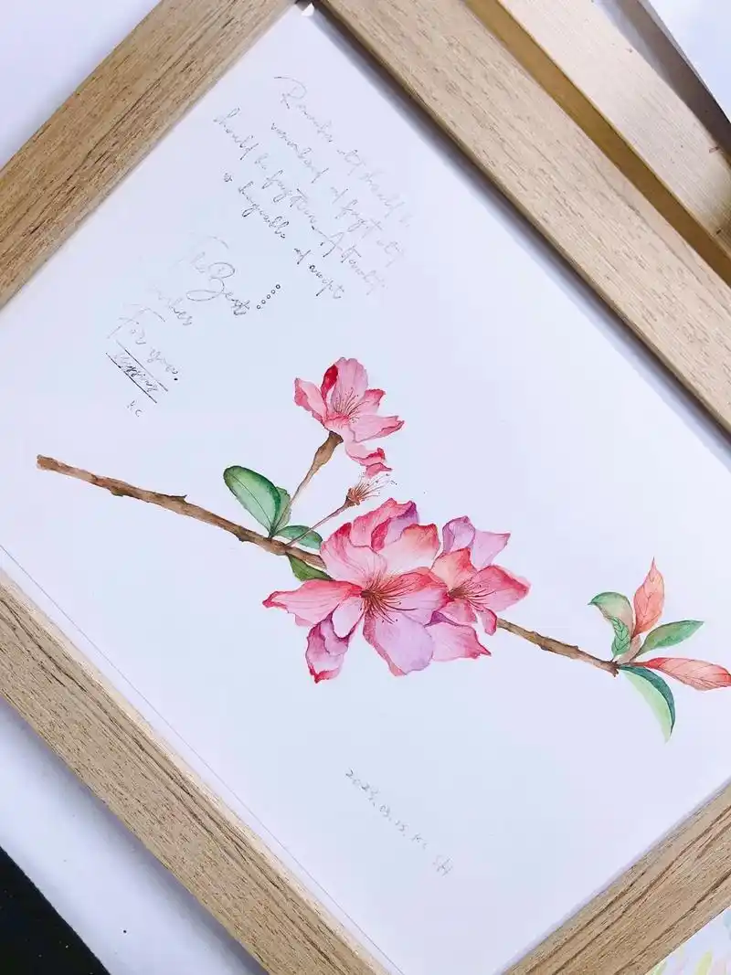 美甲水彩.紫荆花手稿#美甲水彩 #水彩美甲 #美甲紫荆花 # - 抖音