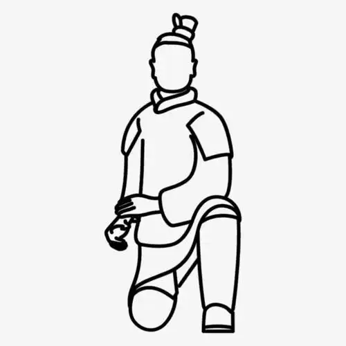 兵马俑简笔画图片大全