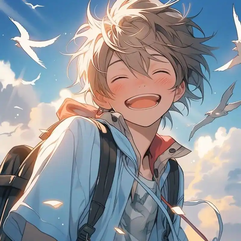 男生头像|笑容治愈 微笑大男孩儿太治愈啦  ai绘画