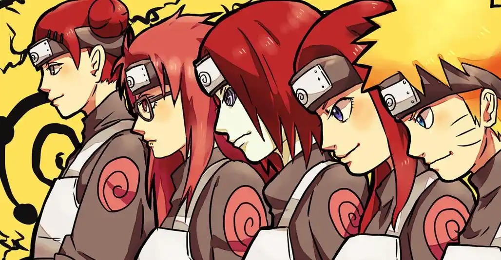 《火影忍者》漩涡家族大合照,三美女两帅哥,最后一张是假冒