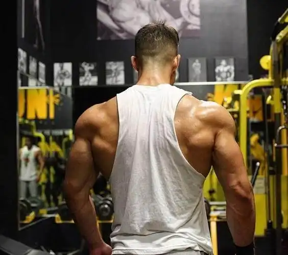 一个背影足以彰显男人体魄 1,健身房刻苦训练