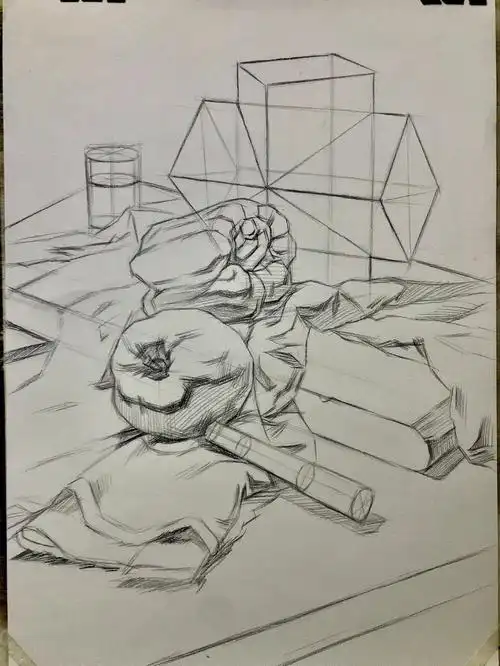 记录素描静物步骤2