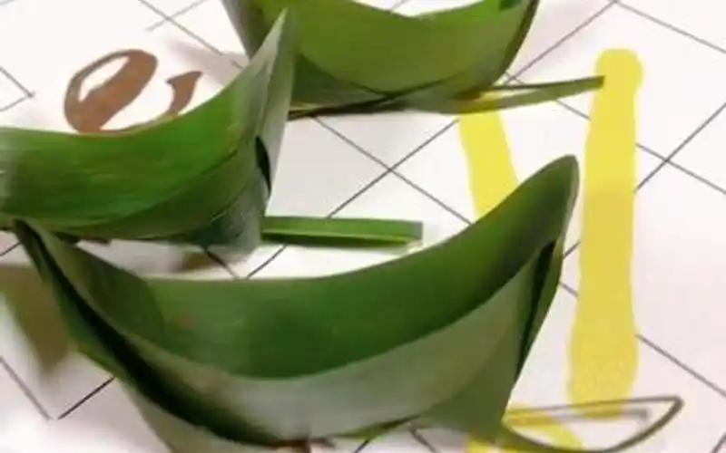 餐饮摆盘装饰物之粽叶小船