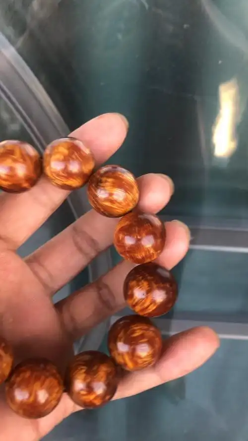 琥珀木手串2.0可以直接上手盘玩7天玻璃底