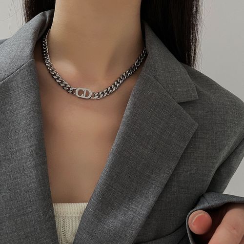 cd古巴项链直播爆款欧美大牌感简约风持久保色饰品小众设计锁骨链