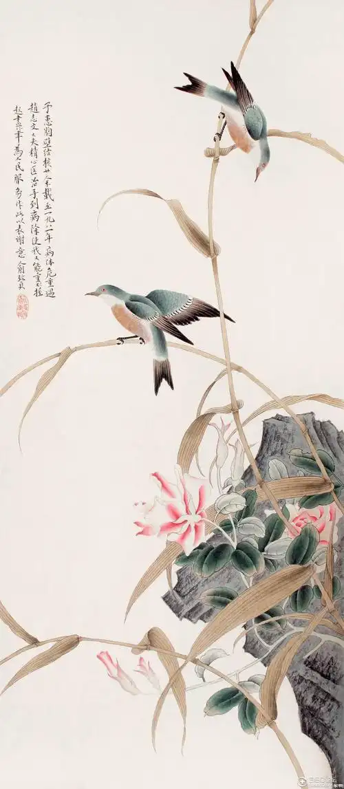 当代画家俞致贞花鸟画欣赏.