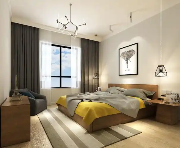 卧室装修实景图片欣赏-8平方的房间简欧式风格装修效果图-齐装网室内