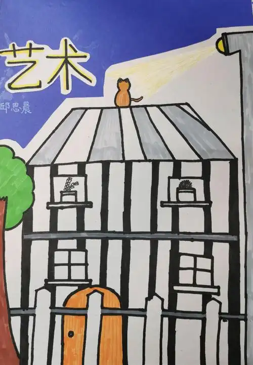 高亭小学六(3),六(4)班美术作业本封面设计