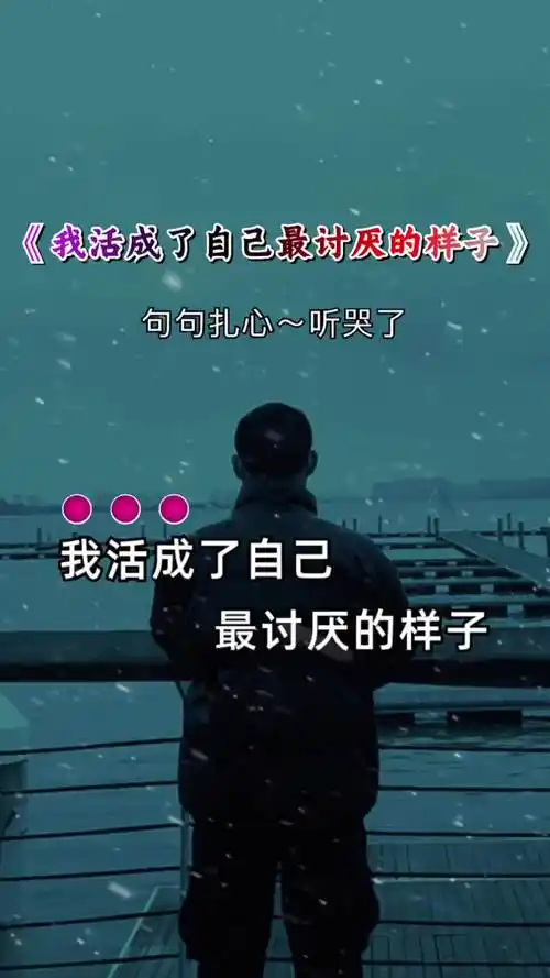 我活成了自己最讨厌的样子歌词句句入心说不出的心酸说不出的或许