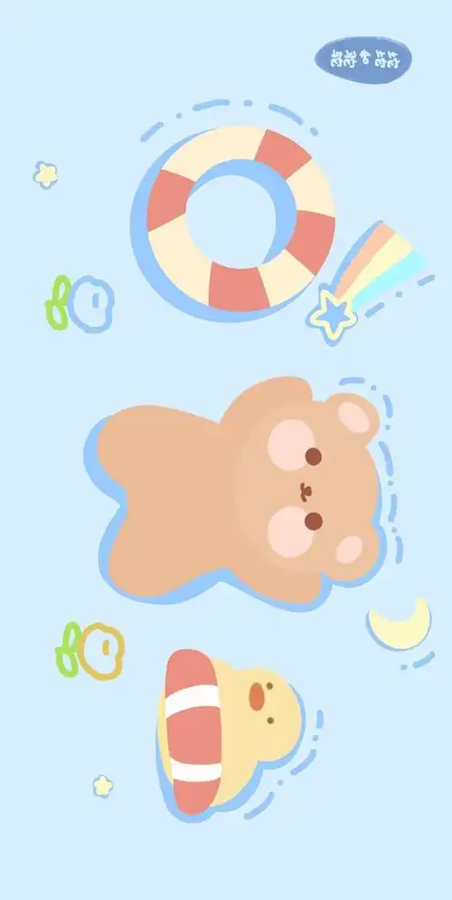 可爱手绘小熊卡通