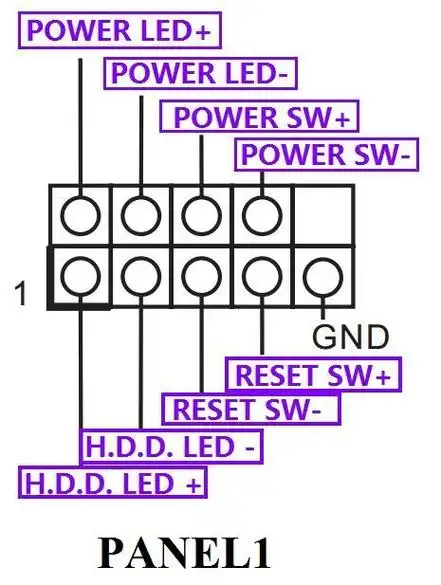 华硕fpanel九针接线图