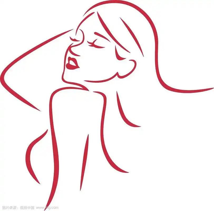 美丽性感的女人线条艺术