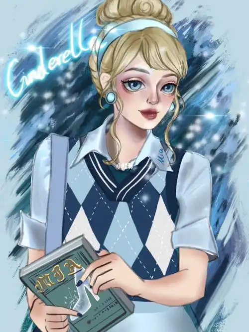 当迪士尼公主穿上jk灰姑娘